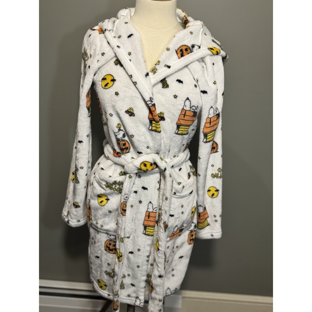 Peanuts Snoopy‎ Woodstock Halloween Women's Berkshire Robe Doghouse Size S/M EUC